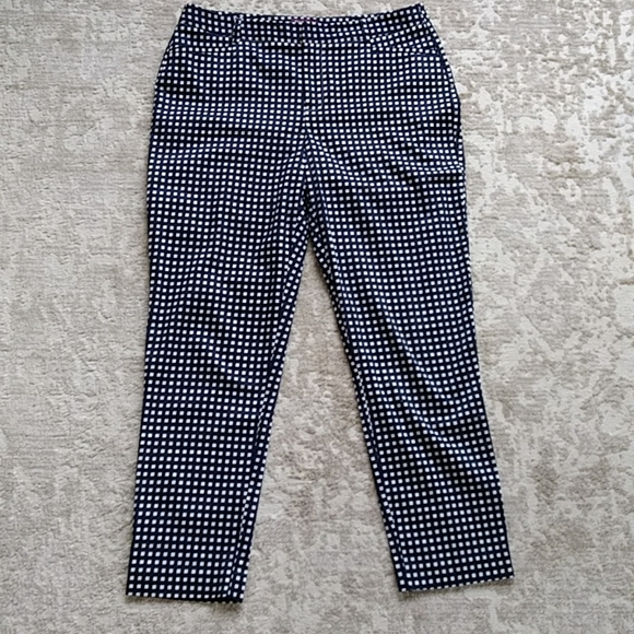 NWOT Roz & Ali Signature Fit Square Pattern Pants 8 Black White - Picture 4 of 15